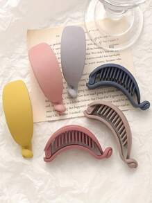 Women Rectangle Matte Elegant Minimalist Oval Hair Claws In Solid Colors For Ponytails And Buns Home Bathroom Decor Summer