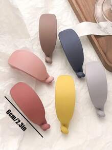 Women Rectangle Matte Elegant Minimalist Oval Hair Claws In Solid Colors For Ponytails And Buns Home Bathroom Decor Summer