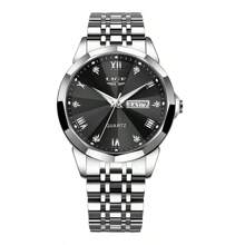 LIGE LIGE Moda Leve Luxo Simples Feminino Relógio de Negócios Sol e Lua Mostrador Ponteiro de Horas Relógio Luminoso Vida À Prova D'Água