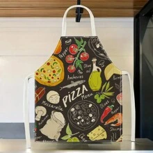 1/2 szt. Wzór pizzy Lniane fartuchy dla par, kreatywne zabawne modne nadruki do sprzątania domu, wodoodporne, odporne na olej, łatwe do czyszczenia, kuchenne, gotowanie, pieczenie, kreatywne fartuchy domowe, mundury robocze