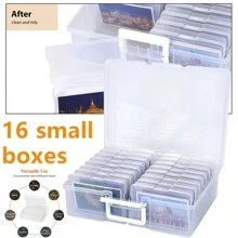 Photo Storage Box 1600 6 X 4 Picture Album Organizer Photograph Container Case - Transparent - View 5