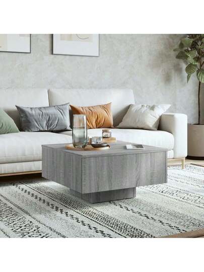 VidaXL Coffee Tafel 60x60x31.5 Cm Processed Wood Grijs Sonoma Oak view 3
