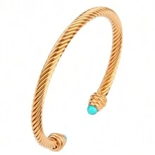 3 pièces Set de bijoux plaqué or 18 carats comprenant un pendentif, un bracelet et un jonc. Design vintage de fleurs de prunier et de perles. Convient pour les femmes.