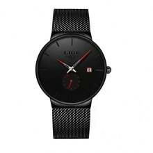 LIGE Fashion Light Luxury Simple Ladies Elegant Watch Hour Hand Display Light Thin Luminous Watch Life Waterproof