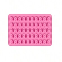 1pc 50-Cavity Silicone Bear Chocolate Mold, DIY Baking Tool For Gummy, Jelly, Chocolate, Candy, Ice Cube