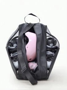 Skating Shoes Bag, Suitable For Storing Ice Skates, Inline Skates, And Quad Roller Skates For Teenagers And Adults, Made Of Breathable Material, Adjustable Shoulder Strap, Holds Skating Shoes - Multicolor - View 2