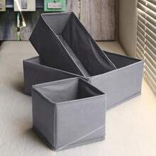 6 scatole per l'organizzazione di vestiti, biancheria intima e armadi, organizer per vestiti, camicie e maglioni, cassetti e mobili di casa - Grigio - Visualizzare 6