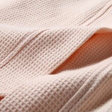 1pc Waffle Weave Plain Shawl Collar Bathrobe, Loungewear, Sleepwear, Made Of Soft, Absorbent For Bathroom, Bedroom, Pool Back To School