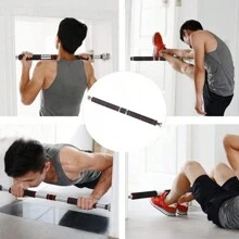 Barre de traction avec poignées, longueur réglable 80-130 cm, outil parfait pour pratiquer les tractions à la maison