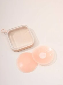 硅胶乳房贴乳头贴，硅胶乳房贴加 1 片乳房贴存储盒，旅行度假，婚礼派对乳头贴，易于携带的乳头贴 - 駝色 - 查看 11