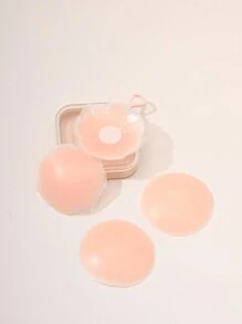 硅胶乳房贴乳头贴，硅胶乳房贴加 1 片乳房贴存储盒，旅行度假，婚礼派对乳头贴，易于携带的乳头贴 - 駝色 - 查看 1