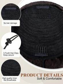 Yaki Cury Wave Paardenstaart Extension Trekkoord Paardenstaart Voor Vrouwen Synthetische Lange Krullende Golf Paardenstaarten Haarextensies Clip In Paardenstaart 16 Inch Haarstuk