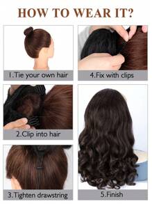 Yaki Cury Wave Paardenstaart Extension Trekkoord Paardenstaart Voor Vrouwen Synthetische Lange Krullende Golf Paardenstaarten Haarextensies Clip In Paardenstaart 16 Inch Haarstuk