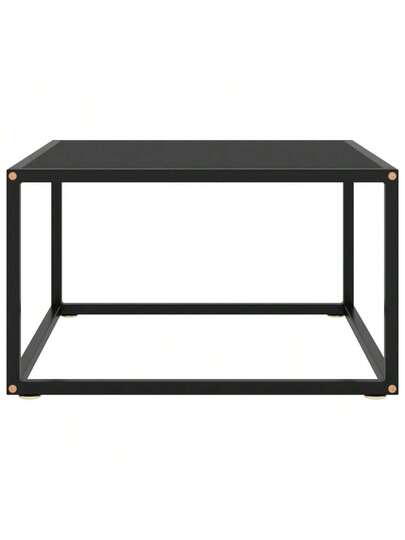 VidaXL Coffee Tafel Zwart Glass 60x60x35 Cm view 3