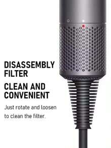 Secador de Pelo de Alta Velocidad de Lones Negativos, Secador de Pelo Silencioso Sin Cuchillas, Velocidad del Viento y Temperatura Ajustables - Tipo de Enchufe A USA (110-127V) - Ver 7