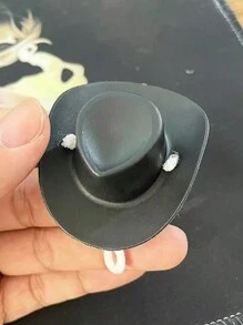 1 pieza Decoración de sombrero creativo con diseño de pollito, estilo de color aleatorio con loro, oso de peluche, serpiente mascota, pájaro, lagarto, rana, sombrero de pollo