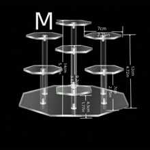 1 Piece High End Acrylic Display Stand - 7 Tier Clear Acrylic Display Stand For Blind Box Toys, Cake Stand, Perfume And Jewelry Organizer, Display Stand The Perfect Gift For Your Loved Ones On Christmas And Valentine's Day!