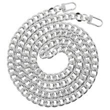Golden Chain For Purse Handbags, 47" Flat Chain Strap For Crossbody Bag, Replacement Chain Link Strap, With Metal Buckles