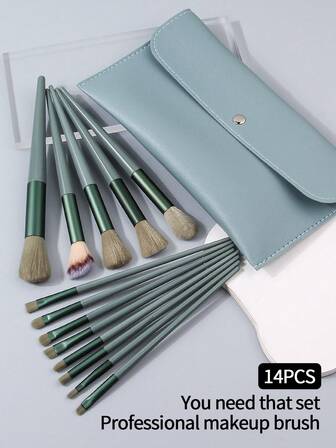 14pcs Premium Makeup Brush Set Includes Multipurpose Face Powder Brush, Blush Brush, Contour Brush, Eyeshadow Brush, With Large Capacity Portable Storage Bag,Brush Set,Makeup Brush Kit,Make Up Brush Set,Make Up Set Complete,Makeup Brush Set,Complete Makeup Kit,Brush Kit,Brushes Makeup Set,Makeup Gift Set,Set