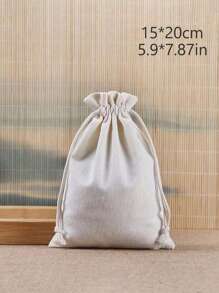 Sac à cordon en canevas, sac de rangement à cordon en lin, sac de rangement pour emballage de cadeaux de bijoux, petit sac en tissu pour jouets, sac pratique à cordon et ouverture, fournitures de rangement, décoration pour la Saint-Valentin et le mariage - Multicolore - Voir 11