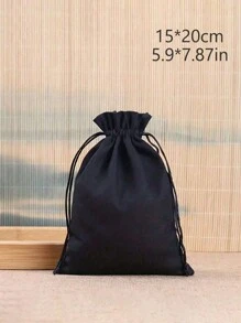 Sac à cordon en canevas, sac de rangement à cordon en lin, sac de rangement pour emballage de cadeaux de bijoux, petit sac en tissu pour jouets, sac pratique à cordon et ouverture, fournitures de rangement, décoration pour la Saint-Valentin et le mariage - Multicolore - Voir 8