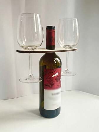 1pc Wooden Creative Wine Rack, Personalized Wooden Crafts, Wooden Wine Rack, Restaurant Bar KTV Fashion Wine Rack, Bar Supplies, Wedding Gifts For Guests, Party Gifts, Valentine's Day Gift, Party, Birthday Recoration, For Outdoor, Camping