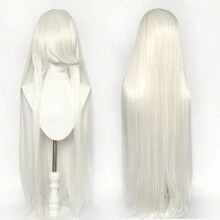 40 Inch/100cm/1 Meter Super Long Straight Wig With Bangs Synthetic Hair Wig, 100cm Extra Long Straight Synthetic Wig Suitable For Daily Use Universal Natural Cosplay Wigs And DIY For Christmas Event Costume Party