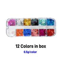 12 Colors Letters Art Glitters Sequins, Laser Gold 3D Letter Flakes Alphabet Epoxy Resin Art Presents Designs, Accessories For Women Girls Valentine's Day Love Gifts, Decorations Shine Letters DIY Art Stickers Decals