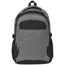 40L Black And Grey Durable School Backpack | Water Repellent Large Capacity Bag With Multi-Compartment Design For Students - Grey - View 2