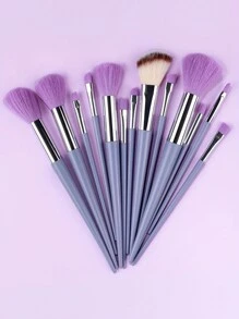 Juego de 13 piezas de brochas de maquillaje suaves y esponjosas con esponja de maquillaje para cosméticos, base, colorete, polvos, sombras de ojos, Kabuki, mezcla y herramienta de belleza