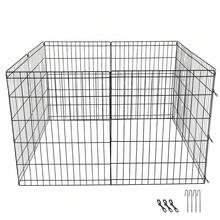2PCS 8 Panel Pet Playpen Metal Protable Folding Animal Exercise Dog Fence 24" - 1 - View 7