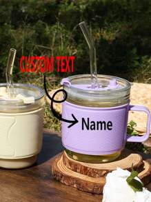 Taza de agua/taza de café de vidrio de alta calidad personalizada - multicolor - Ver 1