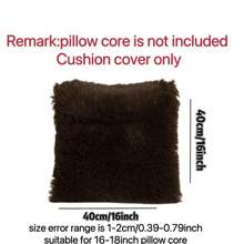 2pcs/Pack Fluffy Faux Fur Pillow Covers, Soft Plush Cushion Covers For Sofa, Bedroom, Decoration