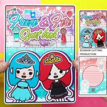 Toca Einhorn Toca World Mädchen Rollenspiel DIY Stilles Buch Papierpuppe Handwerksset für Kinder - mehrfarbig - Übersicht 11