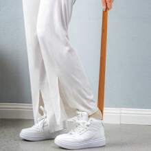 55CM Wooden Long Handle Magnetic Shoehorn Long Shoe Spoon Horn For Shoes Wear Shoe Easier Support For Customized Logo
