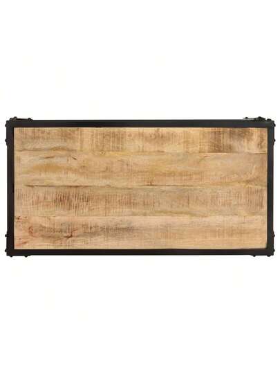 VidaXL Coffee Tafel 90x45x35 Cm Solid Rough Mango Wood view 5