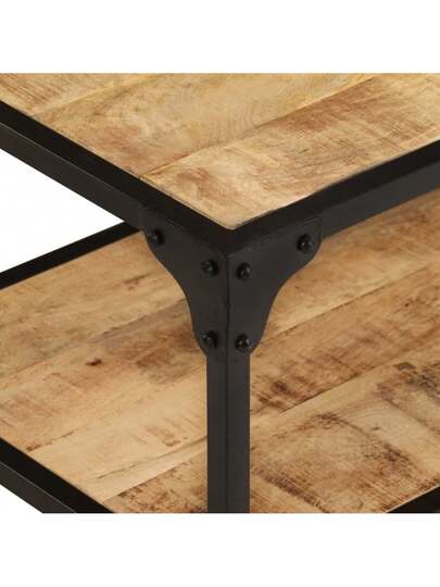 VidaXL Coffee Tafel 90x45x35 Cm Solid Rough Mango Wood view 7