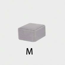 1pc Solid Color Necklace Storage Box, Grey Jewelry Organizer For Packaging, Gift For Valentine's Day Back To School - Grey - View 8