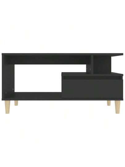 VidaXL Coffee Tafel 90x49x45 Cm Processed Wood Zwart view 5