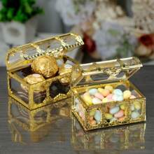 12 pièces Boîte à trésor, boîte à bonbons, boîte de rangement en plastique rétro pour bonbons, convient pour les mariages, les anniversaires, la Saint-Valentin, les fêtes et autres rassemblements, convient pour la décoration de la maison et la décoration de fête