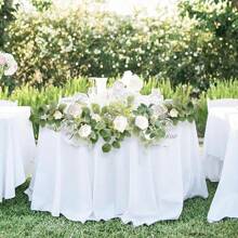 Pack Of 2 Artificial Flowers Decorations,Artificial Arch Backdrop Garlandfor Ceremony Party Reception Entrance Welcome Easel Door Floral Decor Wall Home Entryway Outdoor - 綠色 - 查看 4