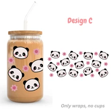 Envolturas lindas con moño de capibara, rana y oso panda para vasos de 16 onzas, resistentes al agua y a los rayos UV. También son adecuadas para decorar botellas, tazas, portátiles y otros suministros escolares - animales lindos - Ver 9