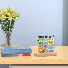 1 Piece Mental Health Desktop Decor, Inspirational Self Love Desktop Sign Self Note Acrylic Desktop Plaque Sign Therapy Office School Decor, Spring, Summer Gifts, Birthday Gifts, On-The-Go Gifts.