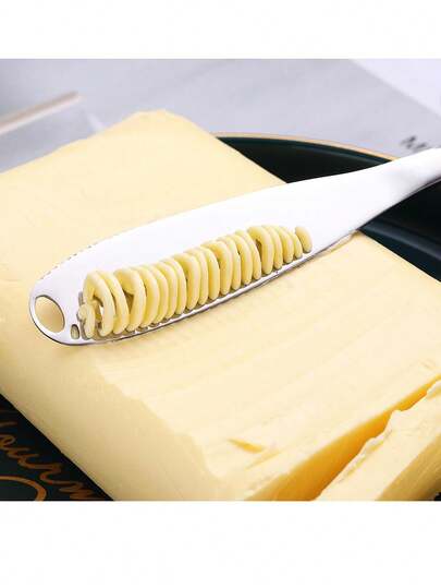 1pc Butter Knife Holes Cheese Dessert Knife Stainless Steel Jam Knife Cutlery Toast Wipe Cream Bread Cheese Cutter Kitchen Tools