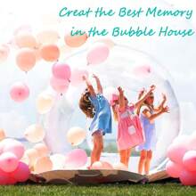 Inflatable Transparent Bubble House For Kids & Adults, Rental Grade Great Large Backyard Outdoor Tent(Heavy Duty Full TPU), 680W Blower And 600W Air Pump, Party & Camping Activities, 16 X 10 X 7.5 Ft - 白色 - 查看 4