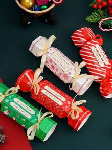 4 件装圣诞惊喜钱拉袋，惊喜拉出钱礼品盒，DIY 矩形圣诞钱拉袋套件，用于现金礼品，圣诞礼品袋，送现金的有趣方式，圣诞节