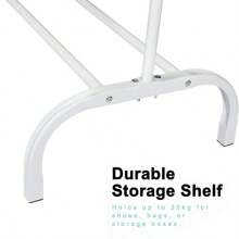 Heavy Duty Metal Double Rail Clothes Garment Hanging Rack Shelf Display Stand - Black - View 5