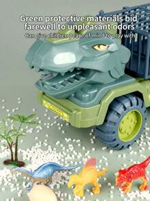 1 Set Dinosaur Engineering Car Toy Boy Set Transport Car Dump Truck Mixer Car Excavator Boom Car (With Dinosaurs) Children Kids Toy Birthday Gift Christmas New Year's Giftstoys For Boys,Boy Toys,Boys Toys,Kids Gifts Boys,Tween Boy Toys,Car - 彩色 - 查看 3