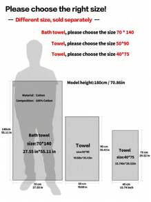 QIBHI 1/2/3 件提花浴巾/或浴巾,面料不厚,多种尺寸可选,客用手巾/面巾/浴巾,毛圈,吸水柔软,适合家庭使用,适用于美容院、家庭浴室、美容沙龙、酒店运动、家居必需品、毛巾、皮肤护理 - 綠色 - 查看 3