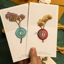 1 件复古字母蜡封印章 DIY 字母印章信头适用于剪贴簿婚礼邮票明信片信封爱好工艺装饰卡邀请函相册特惠（26 个字母）、返校、学校用品